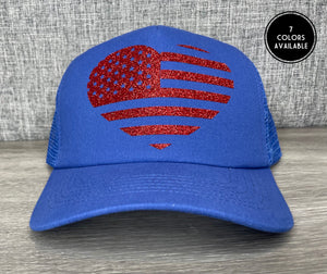 Heart Flag Trucker Hat