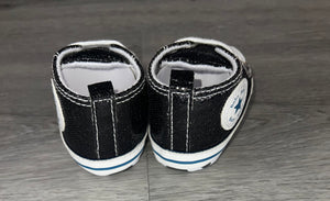 Black Glitter Baby Shoes